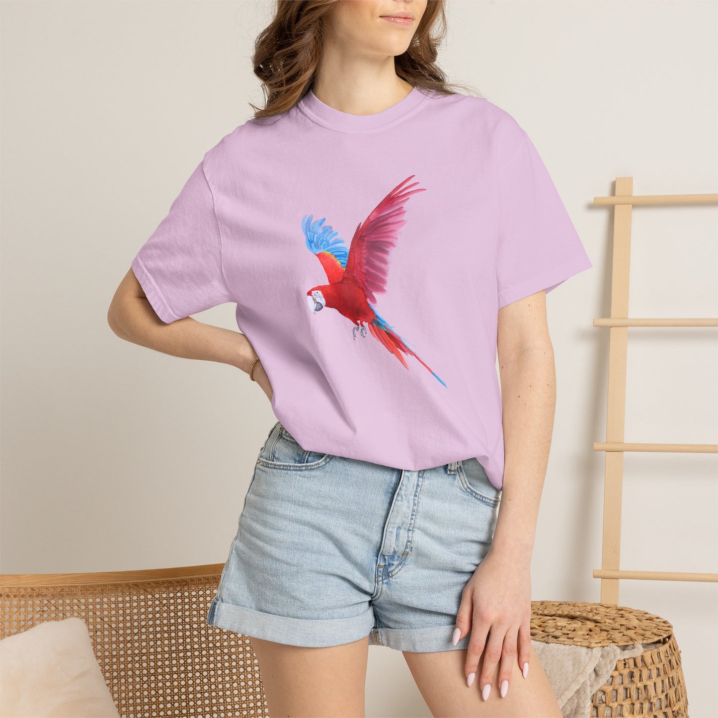 Parrot Flight T-Shirt — Colorful Macaw Graphic Tee