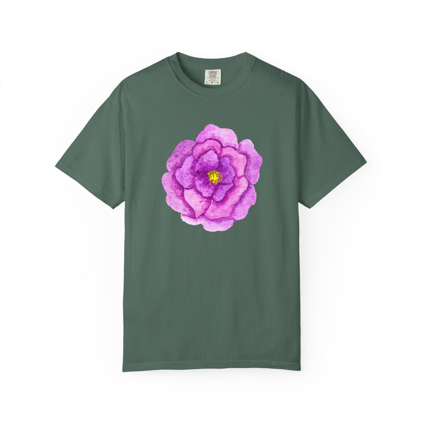 Floral Watercolor Chest Rose T-Shirt