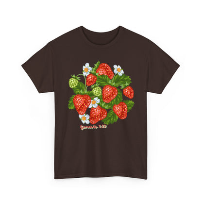 Strawberry Cluster Tee — Vintage Botanical Fruit Graphic (Genesis 1:29)
