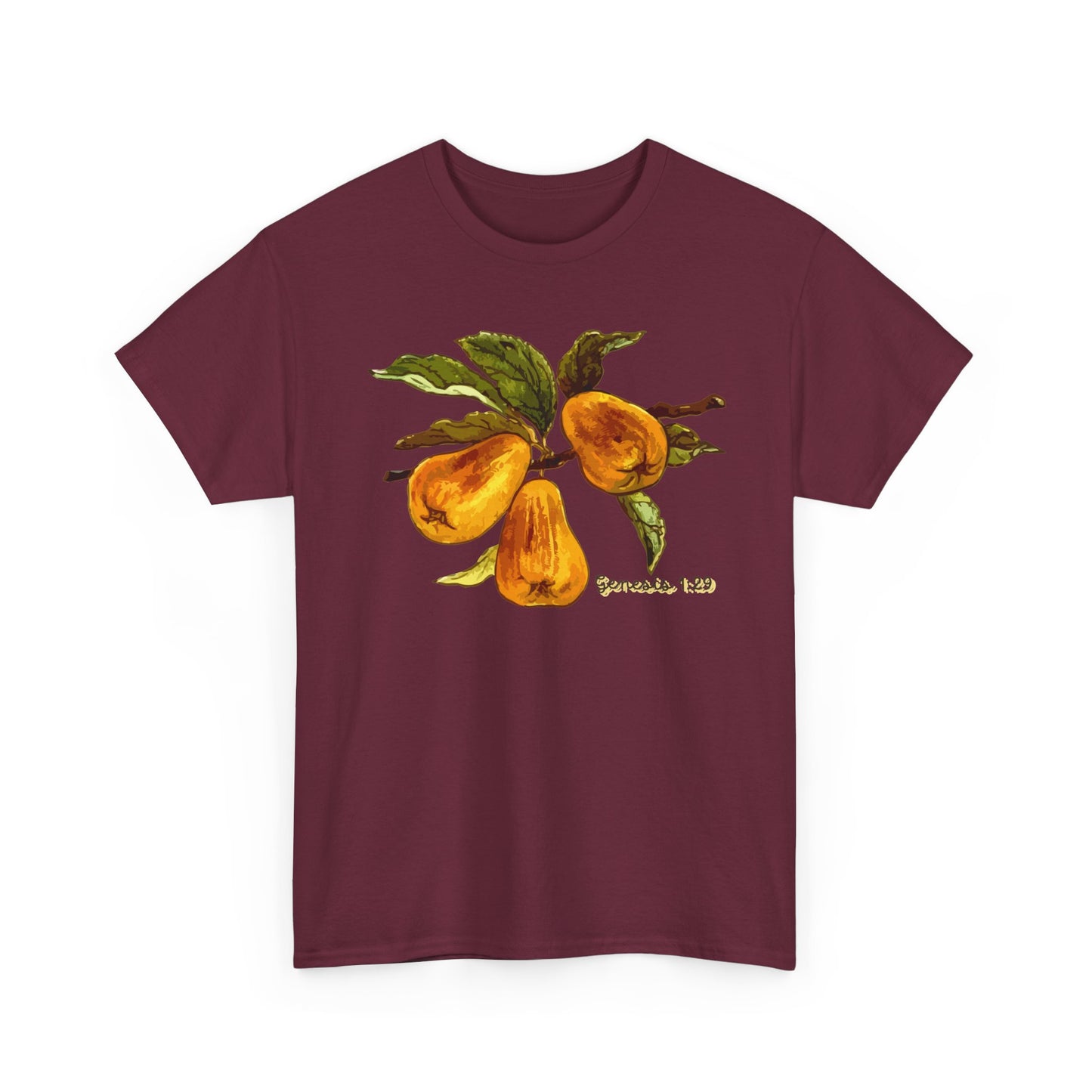 Pear Branch Tee — Watercolor Fruit Graphic T‑Shirt (Genesis 1:29)