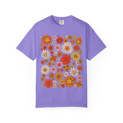 Floral Bouquet Tee — Retro Wildflower Print T-Shirt