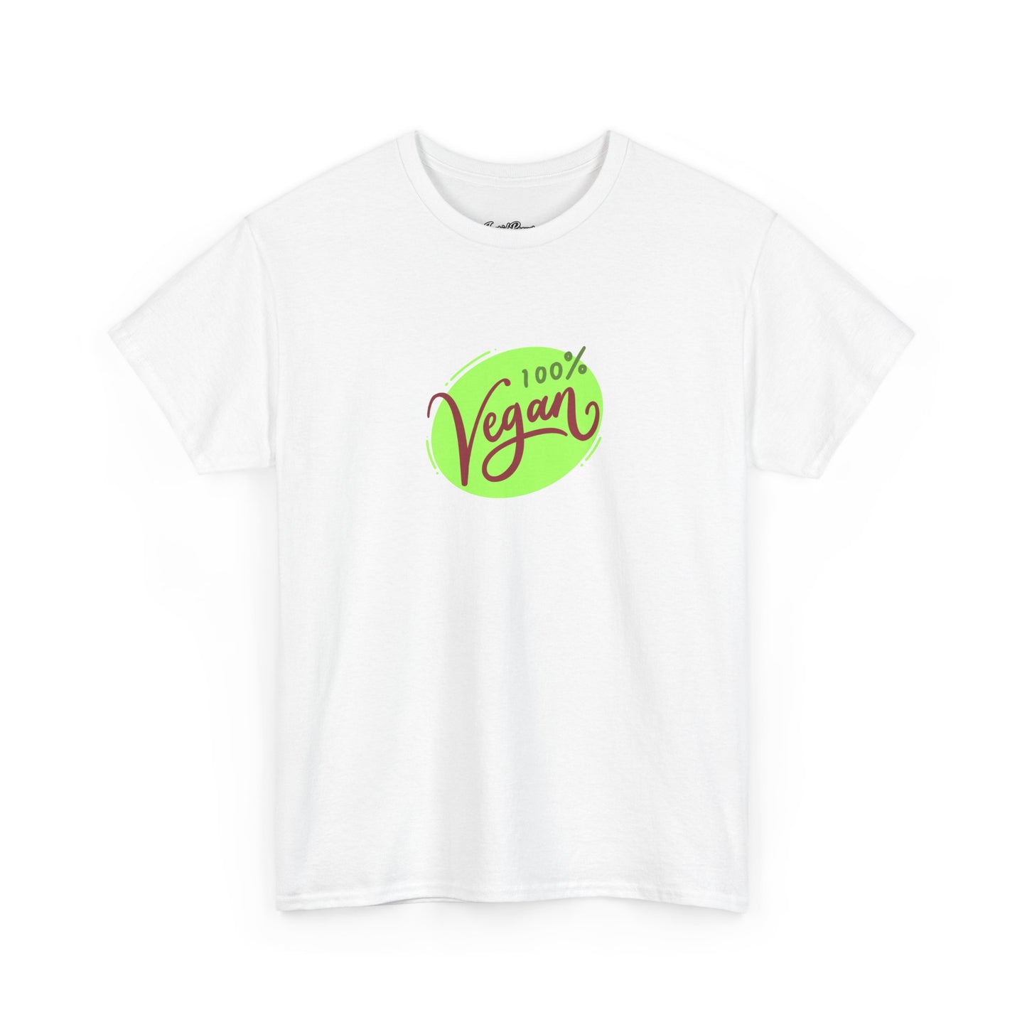 Vegan Tee — 100% Vegan Green Badge T-Shirt
