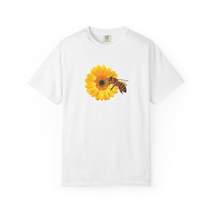 Sunflower & Bee T-Shirt — Floral Nature Graphic Tee