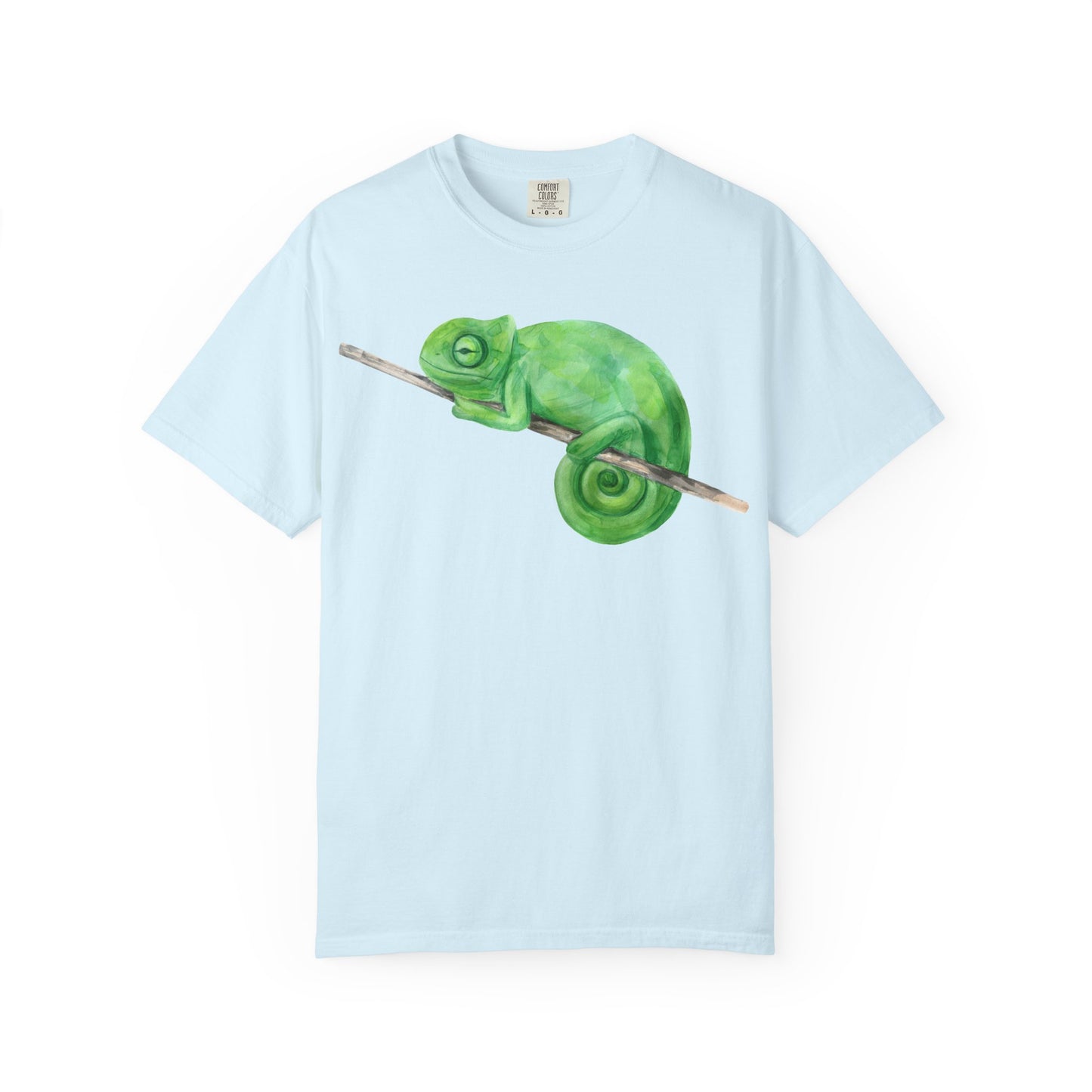 Chameleon Branch T-Shirt — Cute Green Chameleon Graphic Tee