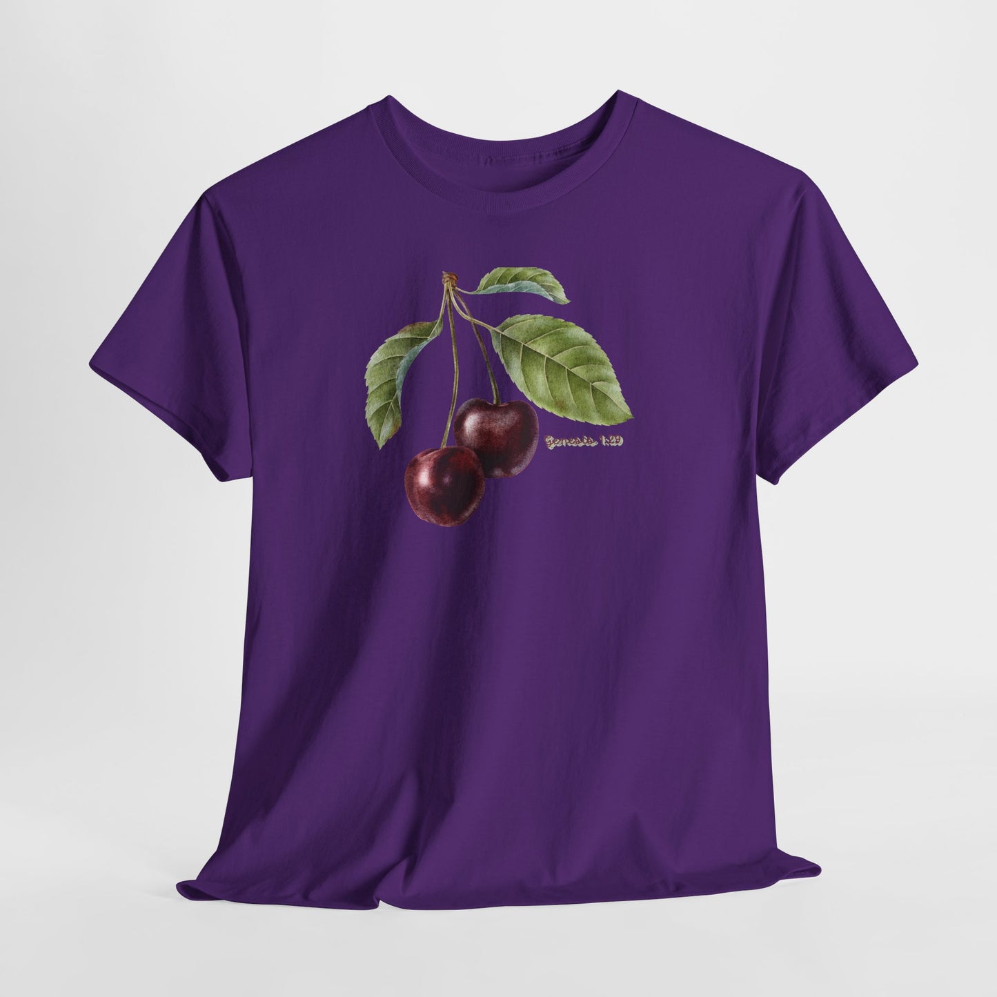 Cherry Botanical Tee — Vintage Fruit Illustration T-Shirt