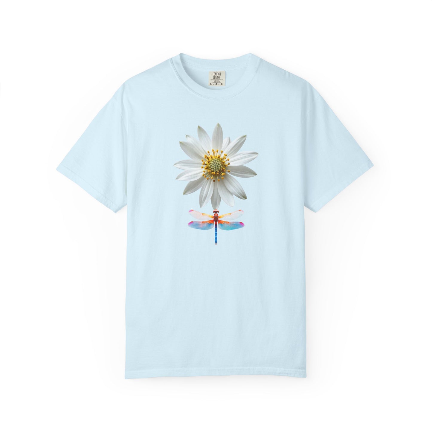 Lotus & Dragonfly T-Shirt — Floral Nature Graphic Tee