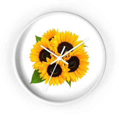Sunflower Wall Clock — Bright Floral Home Decor Clock