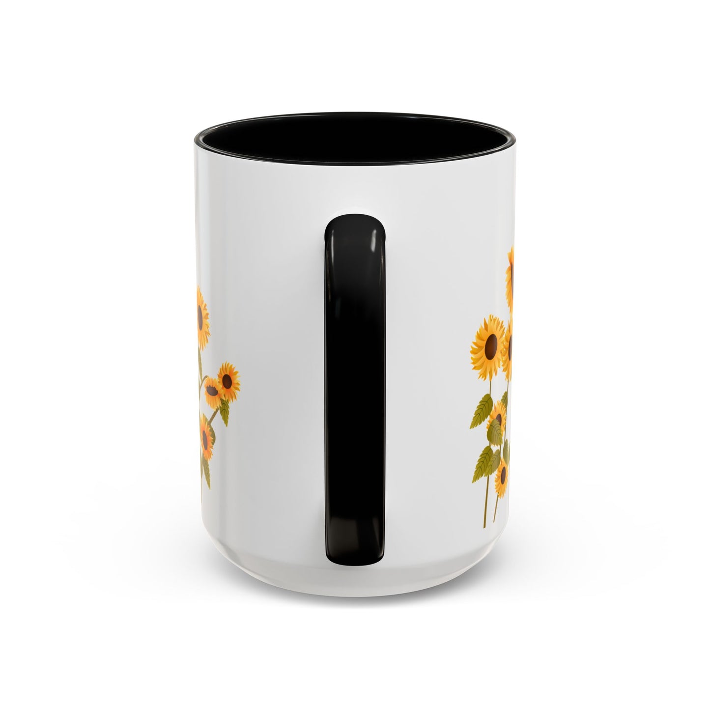 Sunflower Field Accent Tea Mug – Bright Floral 11/15oz Ceramic
