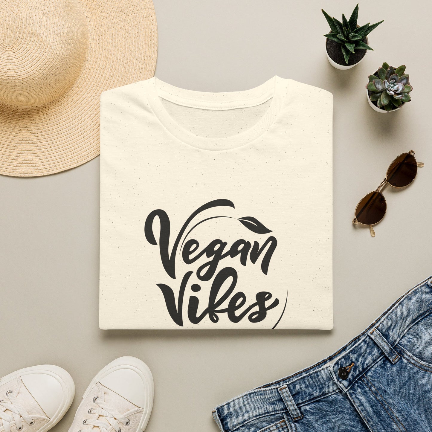 Vegan Vibes T-Shirt — Eco-Friendly Plant Lover Graphic Tee