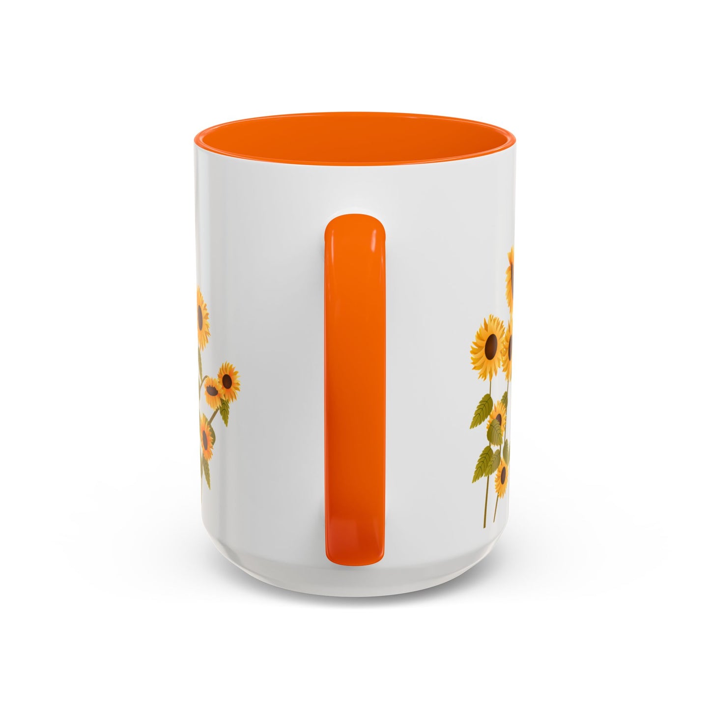 Sunflower Field Accent Tea Mug – Bright Floral 11/15oz Ceramic
