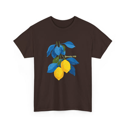 Lemon Branch Graphic Tee — Genesis 1:29 Inspirational Fruit Shirt