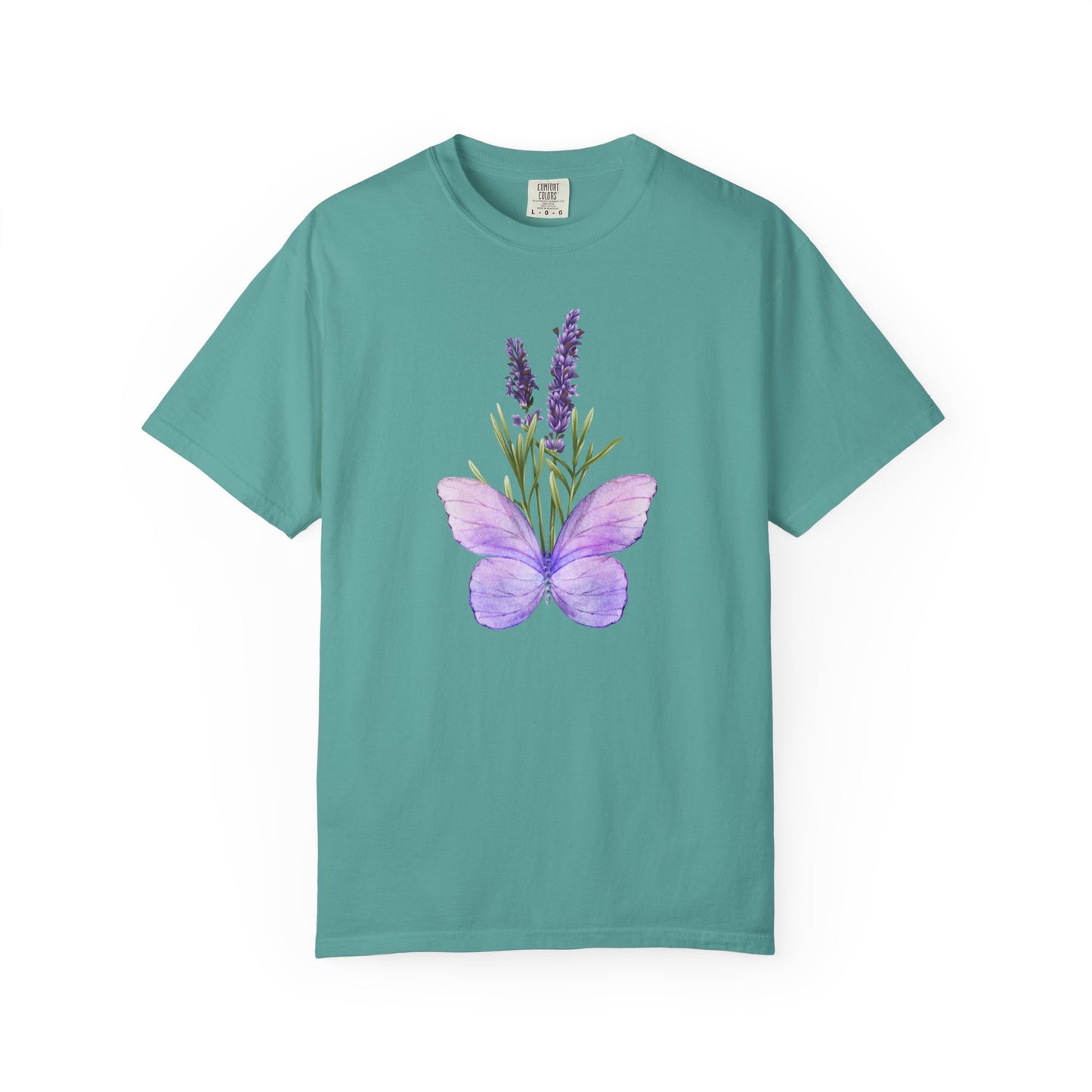 Lavender Butterfly T-Shirt — Watercolor Floral Tee