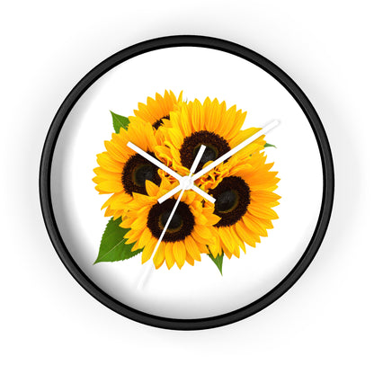 Sunflower Wall Clock — Bright Floral Home Decor Clock
