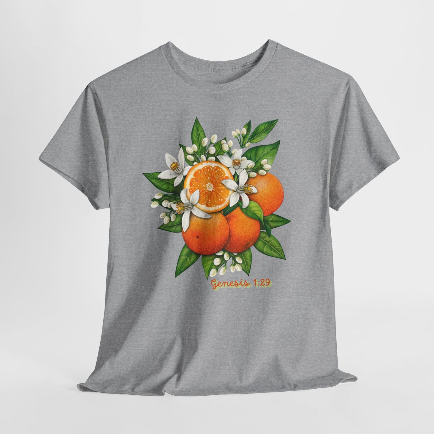 Orange Blossom Tee — Genesis 1:29 Fruit Illustration Shirt
