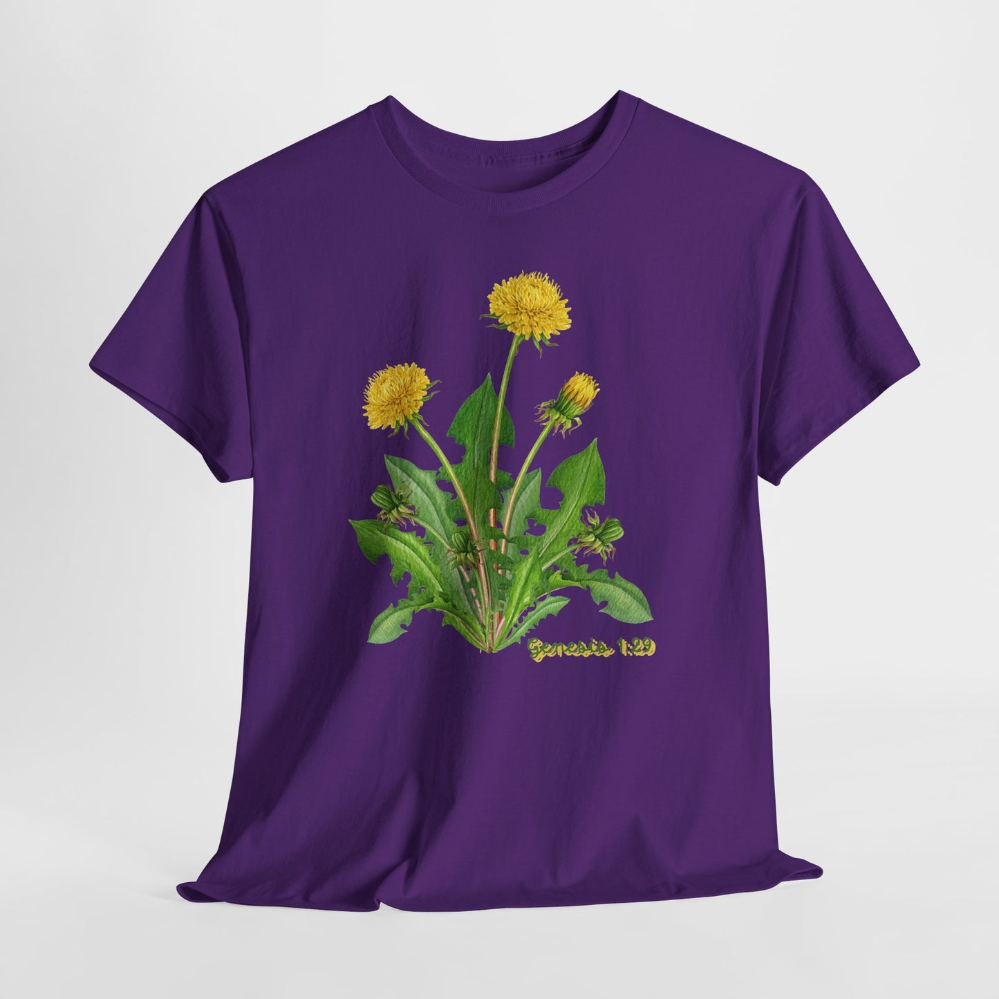 Dandelion Botanical Tee — Genesis 1:29 Floral Graphic T-Shirt