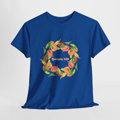 Peaches Wreath T‑Shirt — Jeremiah 29:11 Inspirational Christian Tee