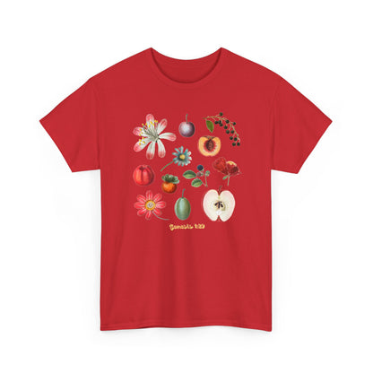 Botanical Fruit Garden T‑Shirt — Floral & Fruit Illustration Tee (Genesis 1:29)