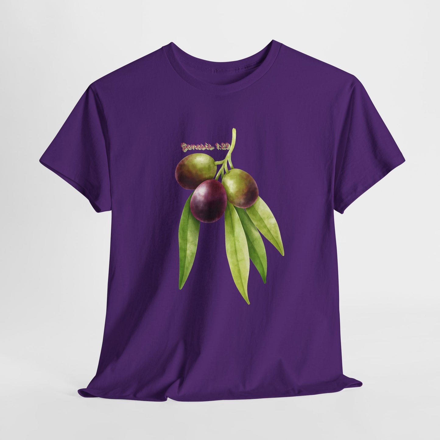 Olive Branch Watercolor T-Shirt — Genesis 1:29 Faith Tee