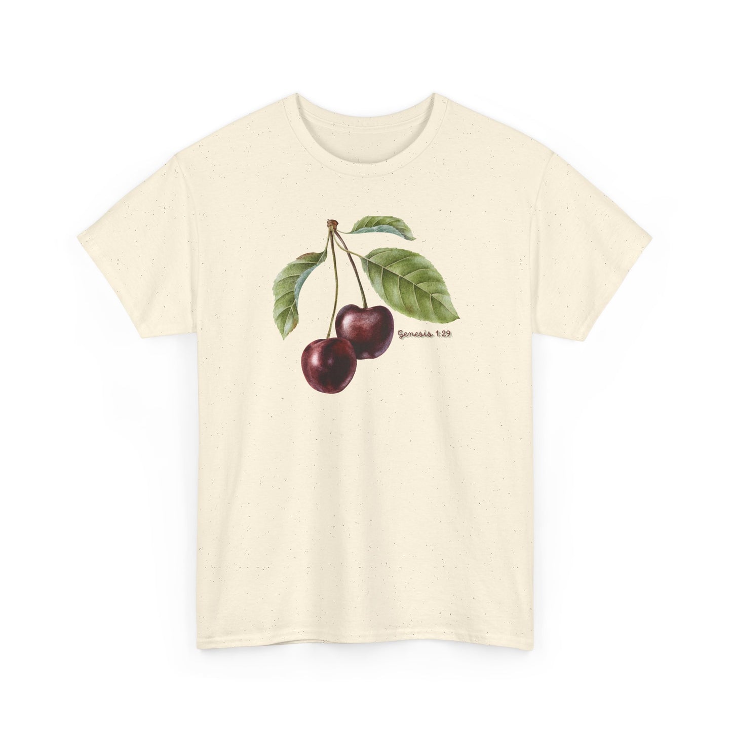 Cherry Botanical Tee — Vintage Fruit Illustration T-Shirt