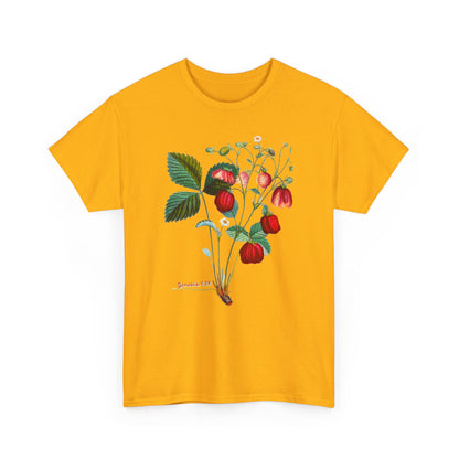 Strawberry Botanical Tee — Vintage Fruit Illustration T-Shirt Genesis 1:29