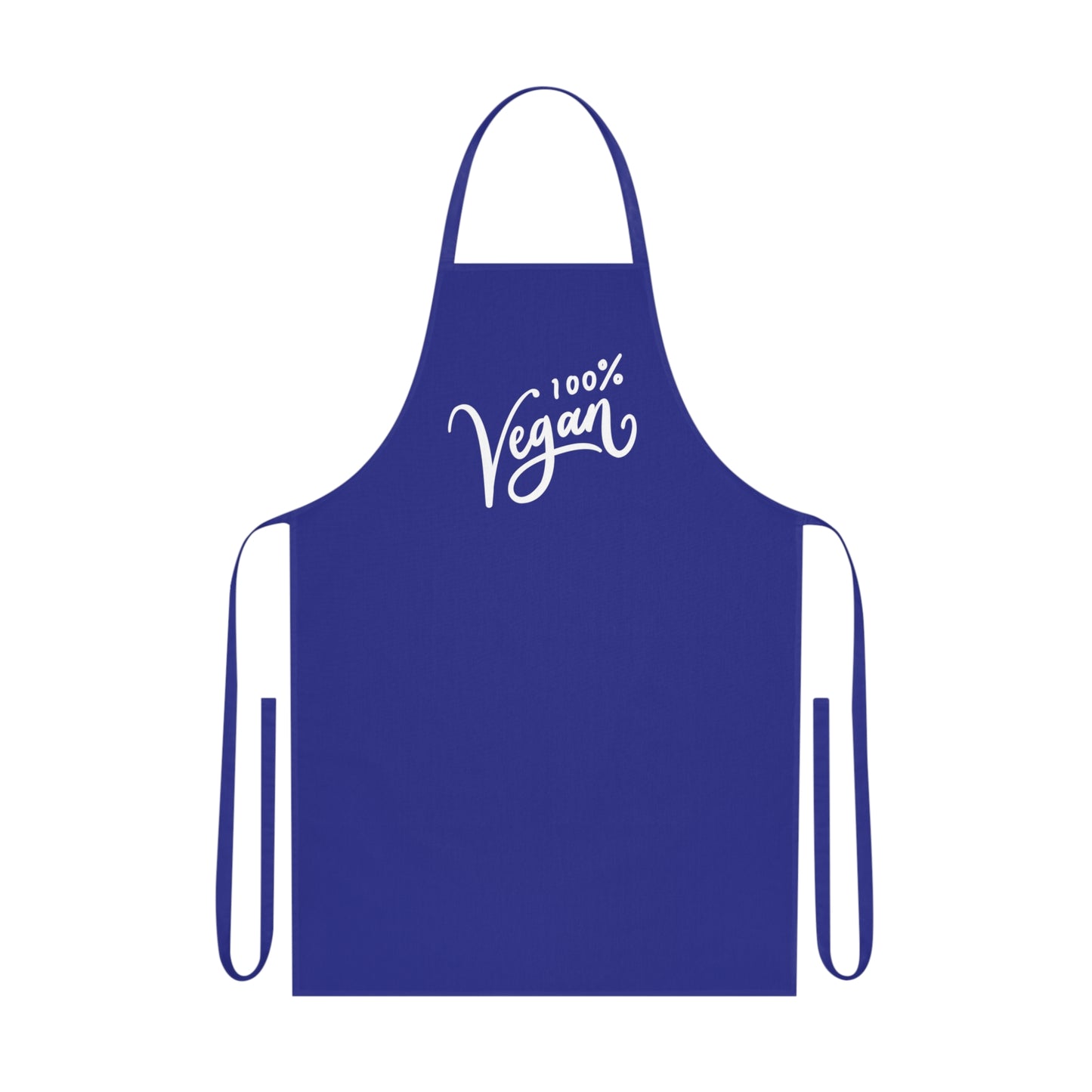 100% Vegan Cotton Apron — Black Chef Apron for Vegan Cooks & Kitchen Gifts