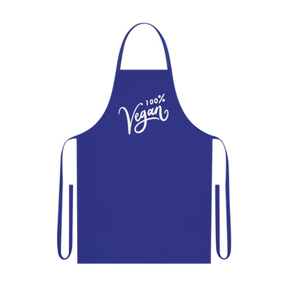100% Vegan Cotton Apron — Black Chef Apron for Vegan Cooks & Kitchen Gifts