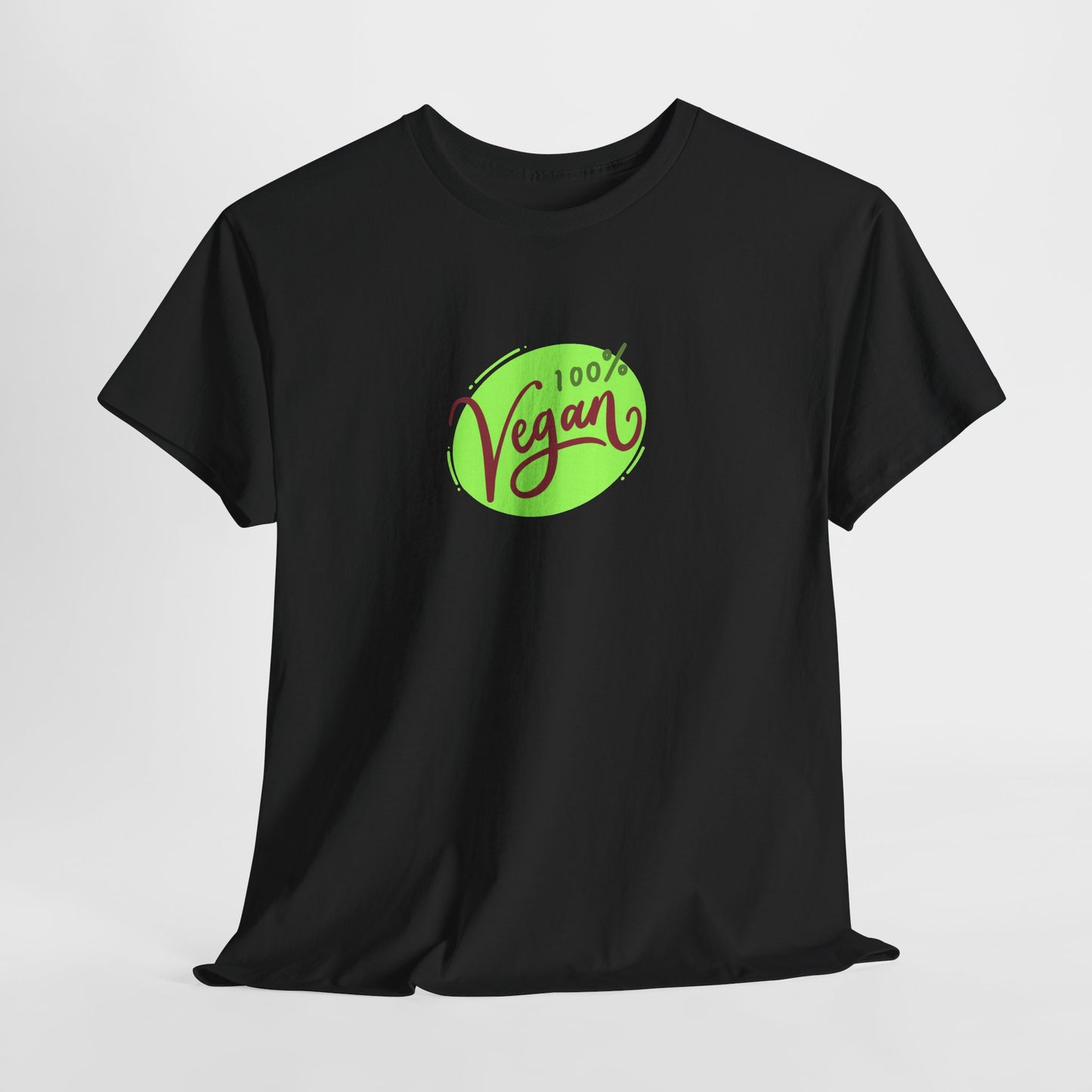 Vegan Tee — 100% Vegan Green Badge T-Shirt