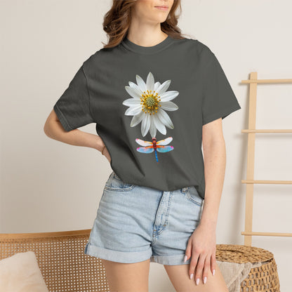 Lotus & Dragonfly T-Shirt — Floral Nature Graphic Tee