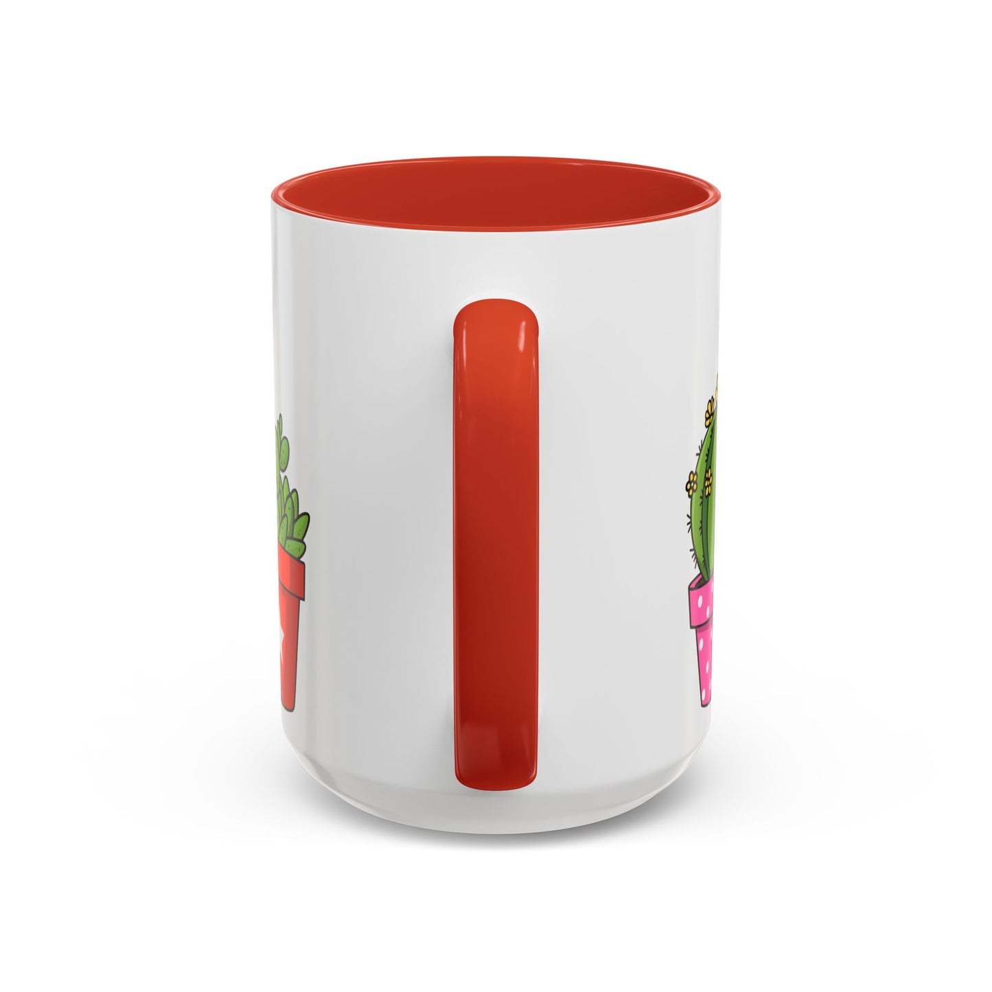 Cactus & Succulent Accent Coffee Mug — Cute Potted Plants 11/15oz