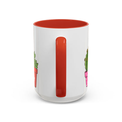 Cactus & Succulent Accent Coffee Mug — Cute Potted Plants 11/15oz