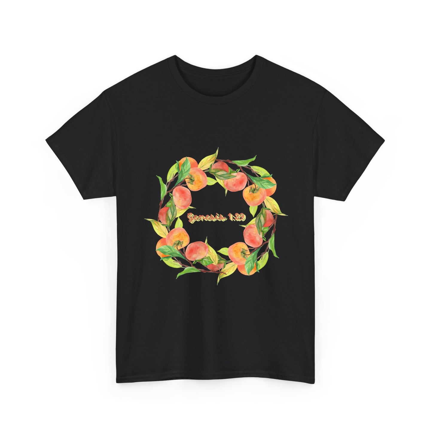 Peaches Wreath T‑Shirt — Jeremiah 29:11 Inspirational Christian Tee