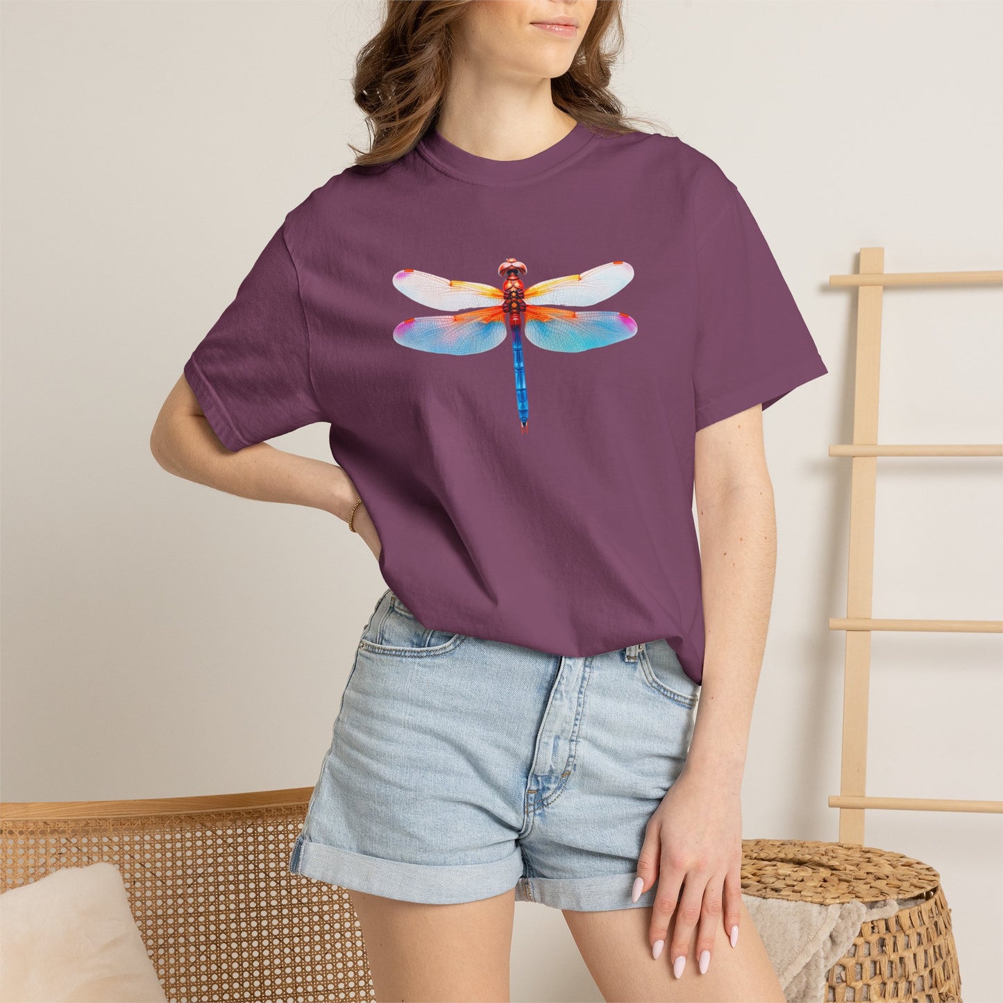 Dragonfly Watercolor T-Shirt — Colorful Nature Graphic Tee