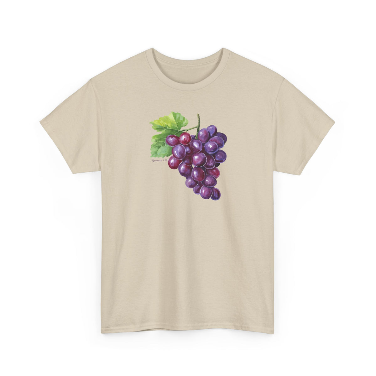 Grape Watercolor Tee — Green T-Shirt Genesis 1:29