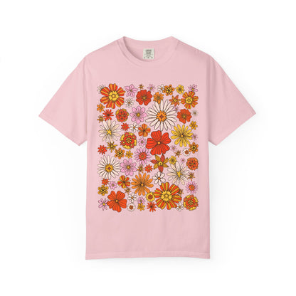 Floral Bouquet Tee — Retro Wildflower Print T-Shirt