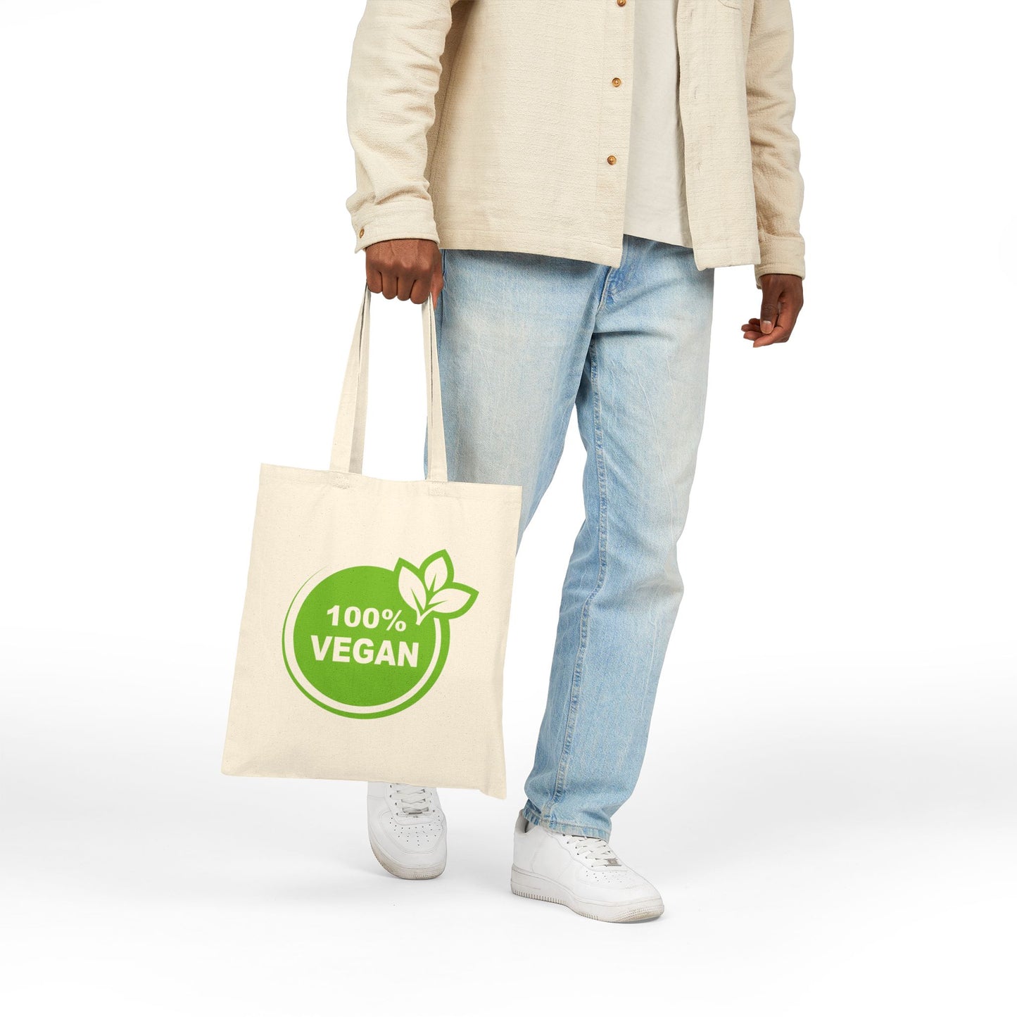 100% Vegan Cotton Canvas Tote Bag – Eco-Friendly Grocery & Market Bag