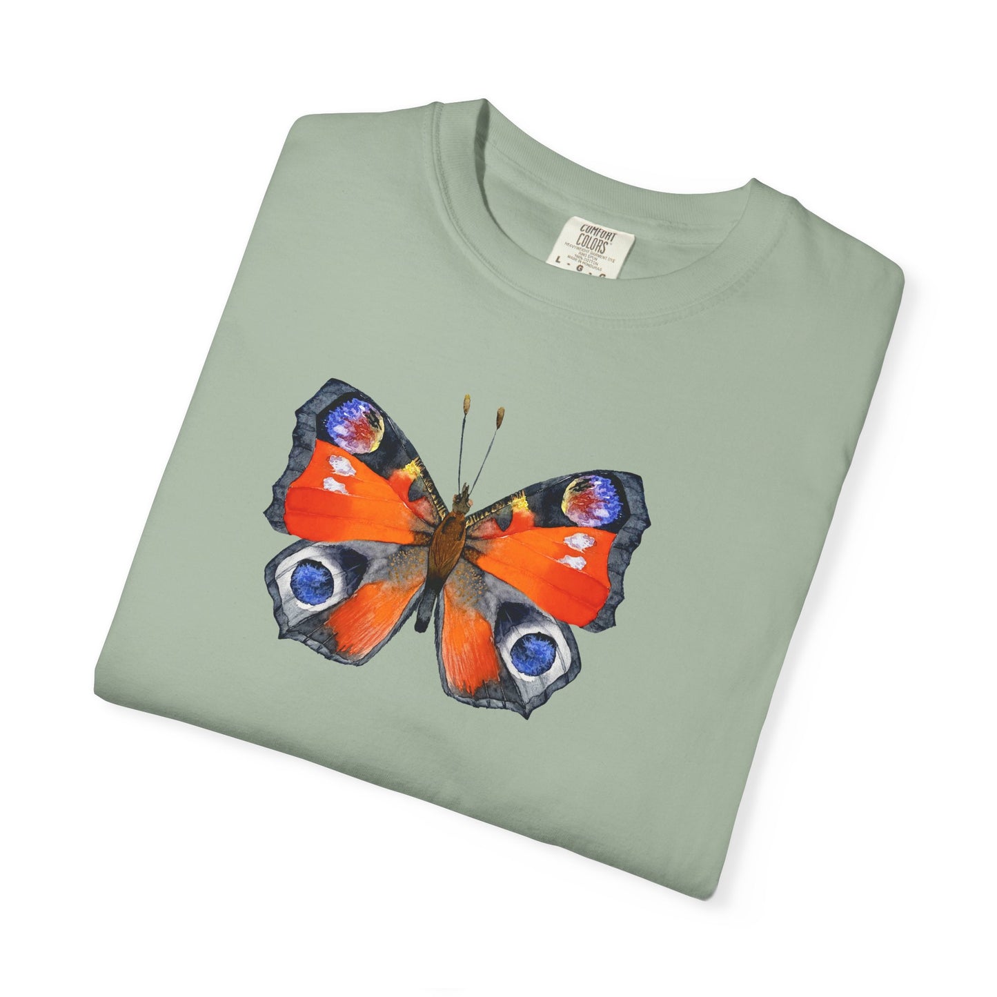Butterfly Graphic T-Shirt — Peacock Eye Floral Tee