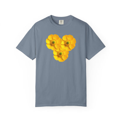 Yellow Floral Heart T-Shirt