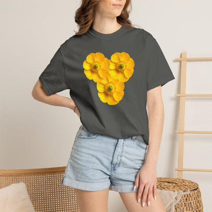 Yellow Floral Heart T-Shirt