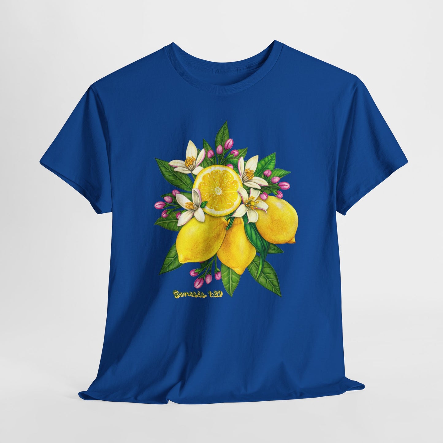 Lemon Blossom Tee — Botanical Citrus Graphic T‑Shirt (Genesis 1:29)