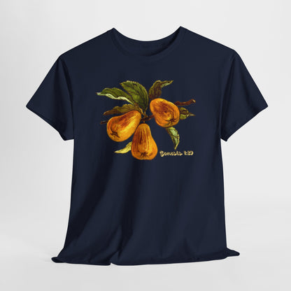 Pear Branch Tee — Watercolor Fruit Graphic T‑Shirt (Genesis 1:29)