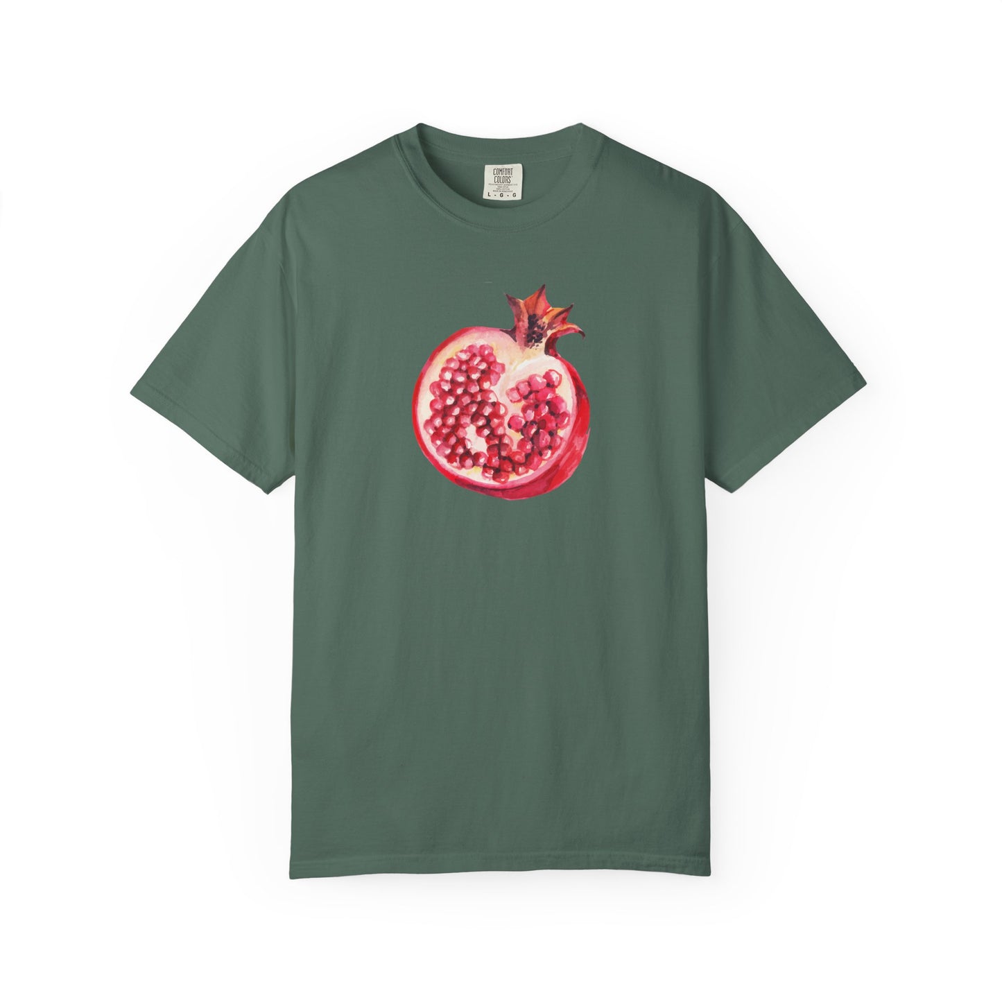 Pomegranate Watercolor T-Shirt — Fruit Illustration Tee for Foodies & Nature Lovers