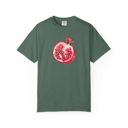 Pomegranate Watercolor T-Shirt — Fruit Illustration Tee for Foodies & Nature Lovers