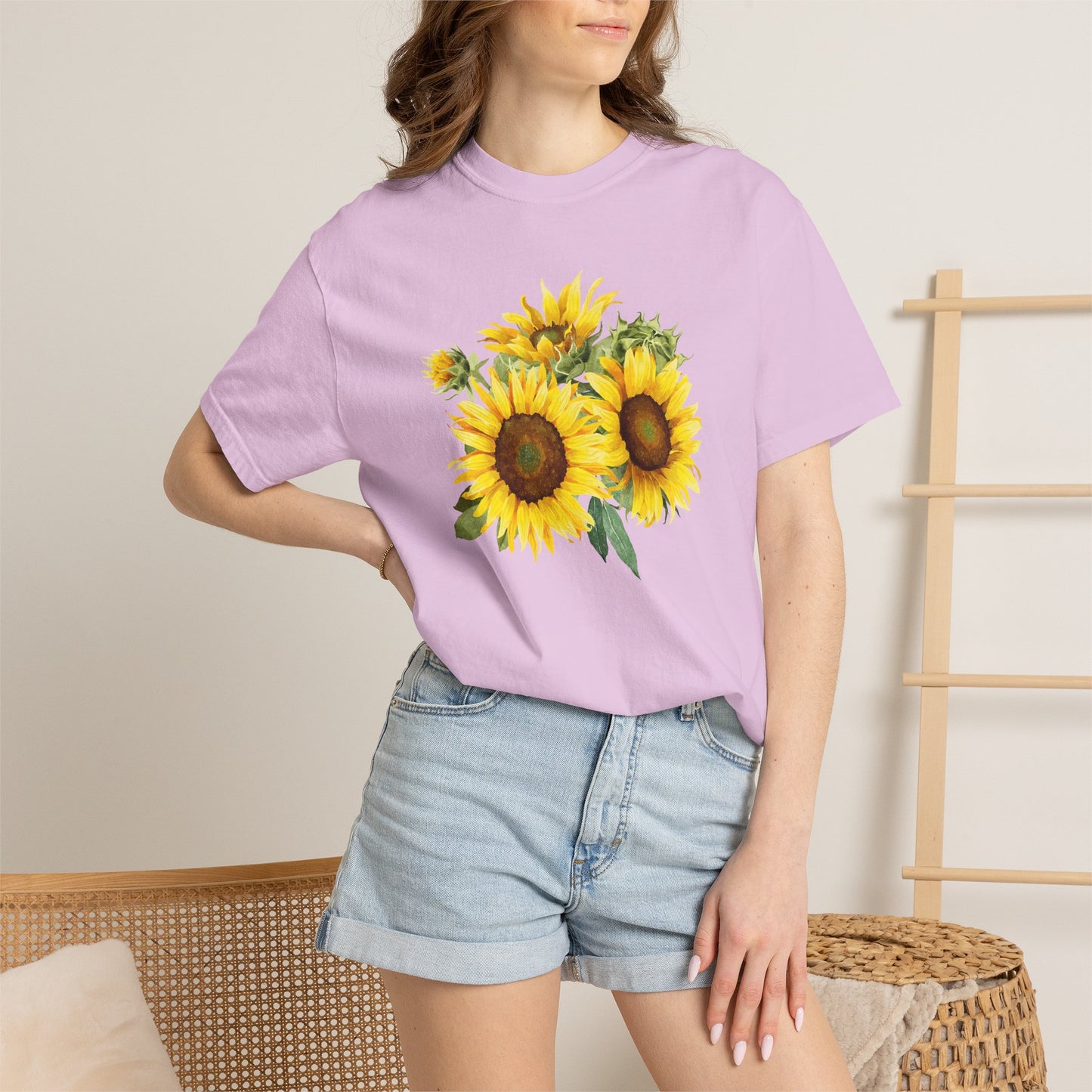 Sunflower Floral T-Shirt — Vintage Yellow Sunflower Graphic Tee