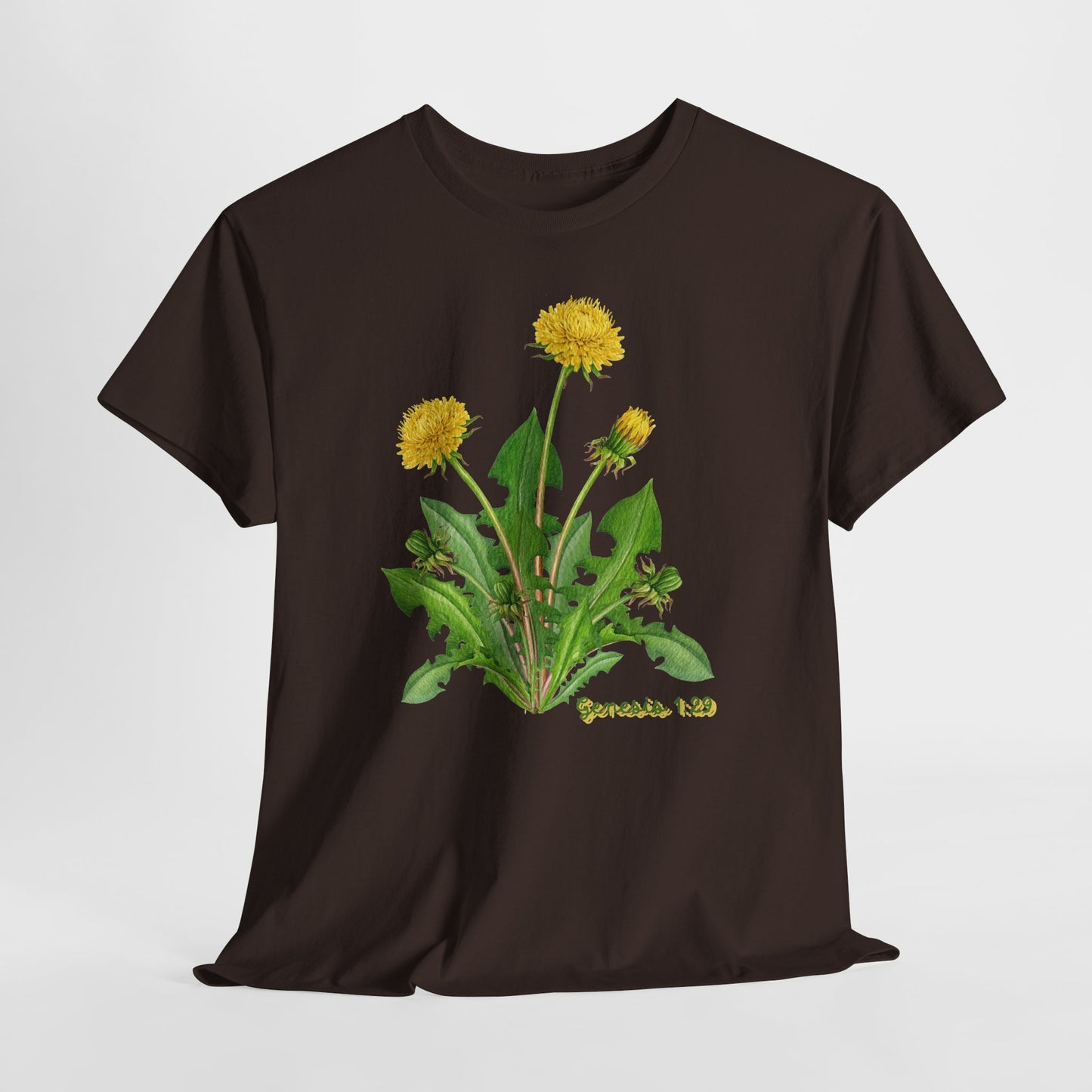 Dandelion Botanical Tee — Genesis 1:29 Floral Graphic T-Shirt