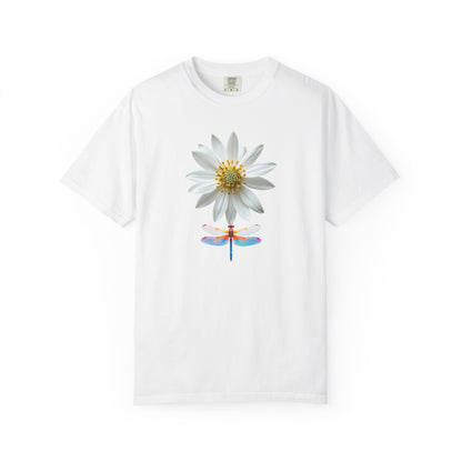 Lotus & Dragonfly T-Shirt — Floral Nature Graphic Tee