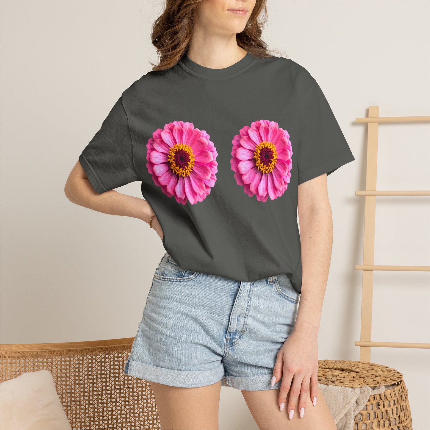 Pink Daisy Double Floral Tee