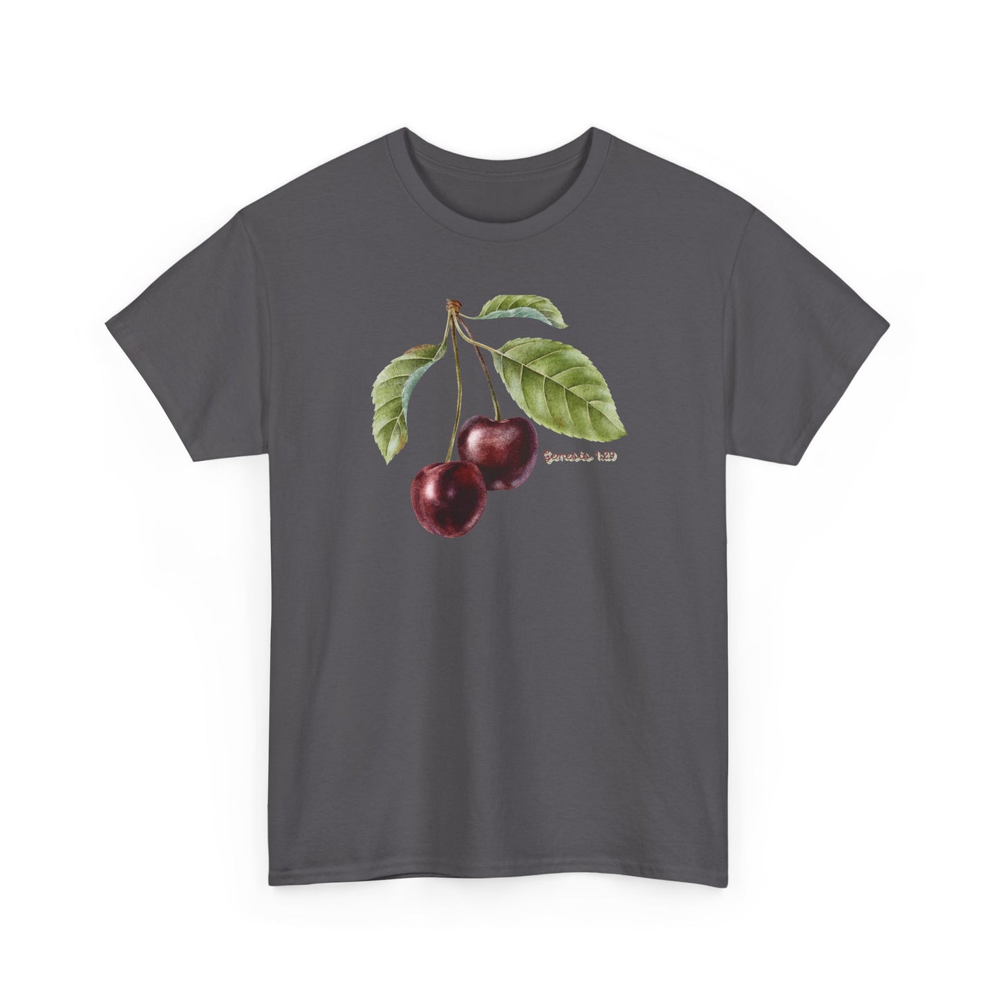 Cherry Botanical Tee — Vintage Fruit Illustration T-Shirt