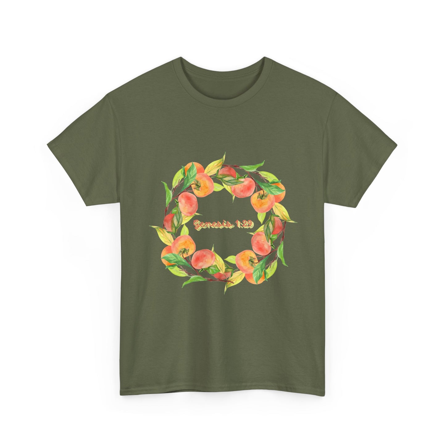 Peaches Wreath T‑Shirt — Jeremiah 29:11 Inspirational Christian Tee