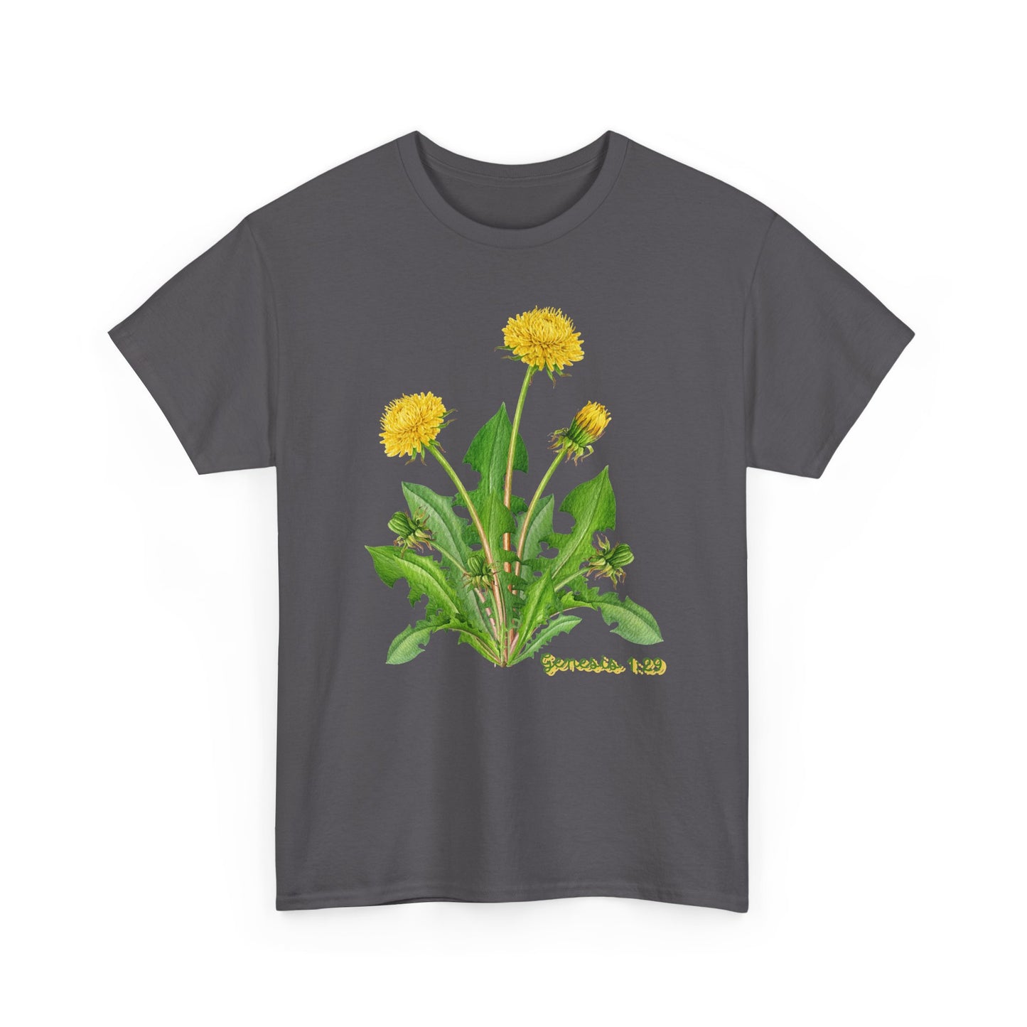Dandelion Botanical Tee — Genesis 1:29 Floral Graphic T-Shirt