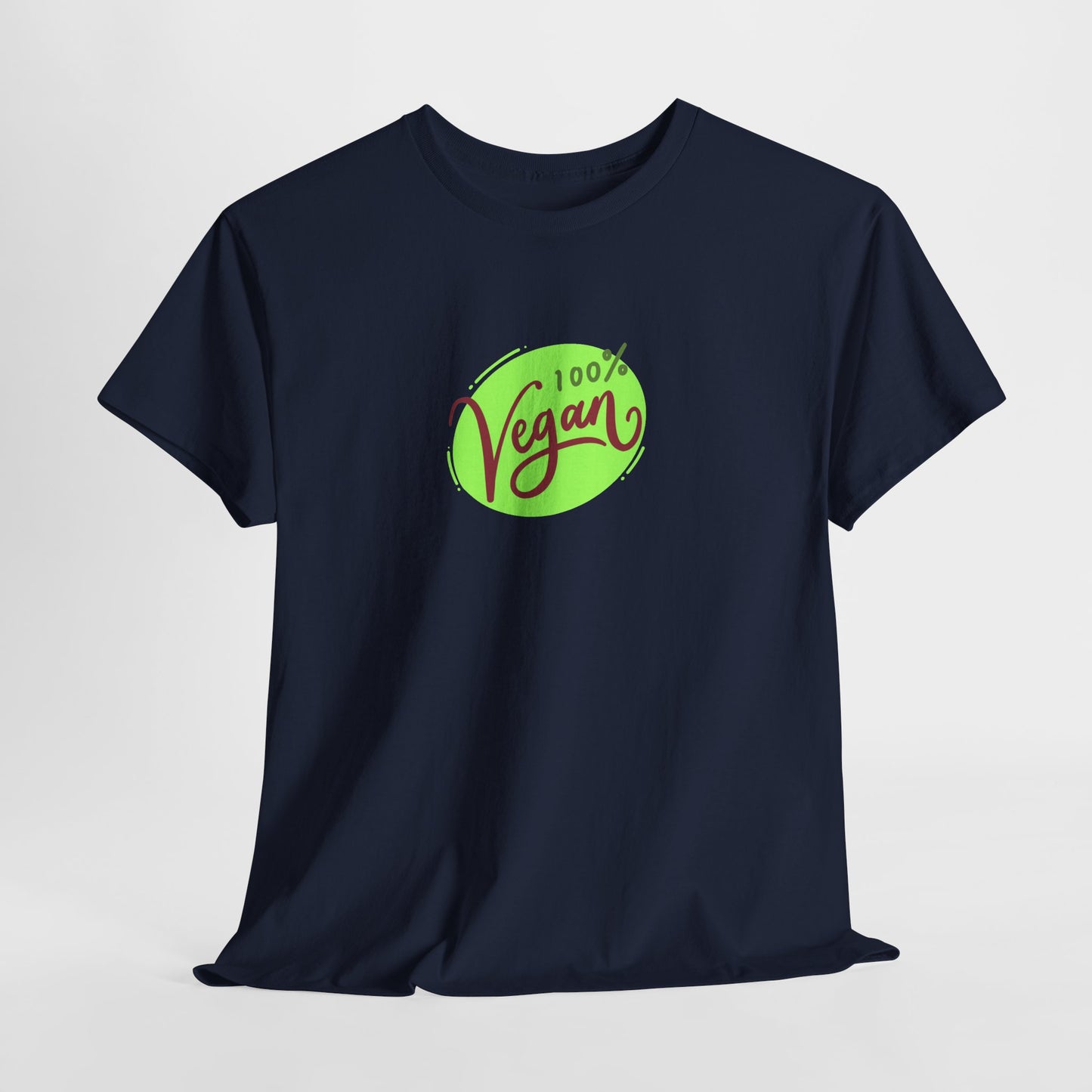Vegan Tee — 100% Vegan Green Badge T-Shirt